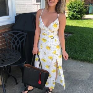 NWT Abercrombie & Fitch White Floral Cami Maxi Dress XS